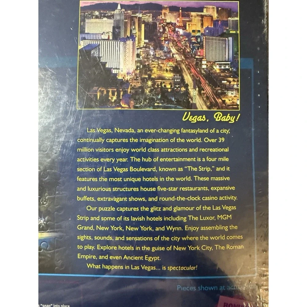 New Buffalo Games Jigsaw Puzzle~ Vegas Baby! ~2000 Pieces Poster ~Factory Sealed